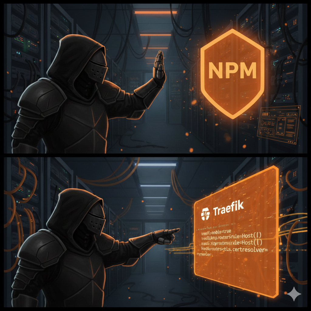 cavydev refusing NPM for Traefik instead