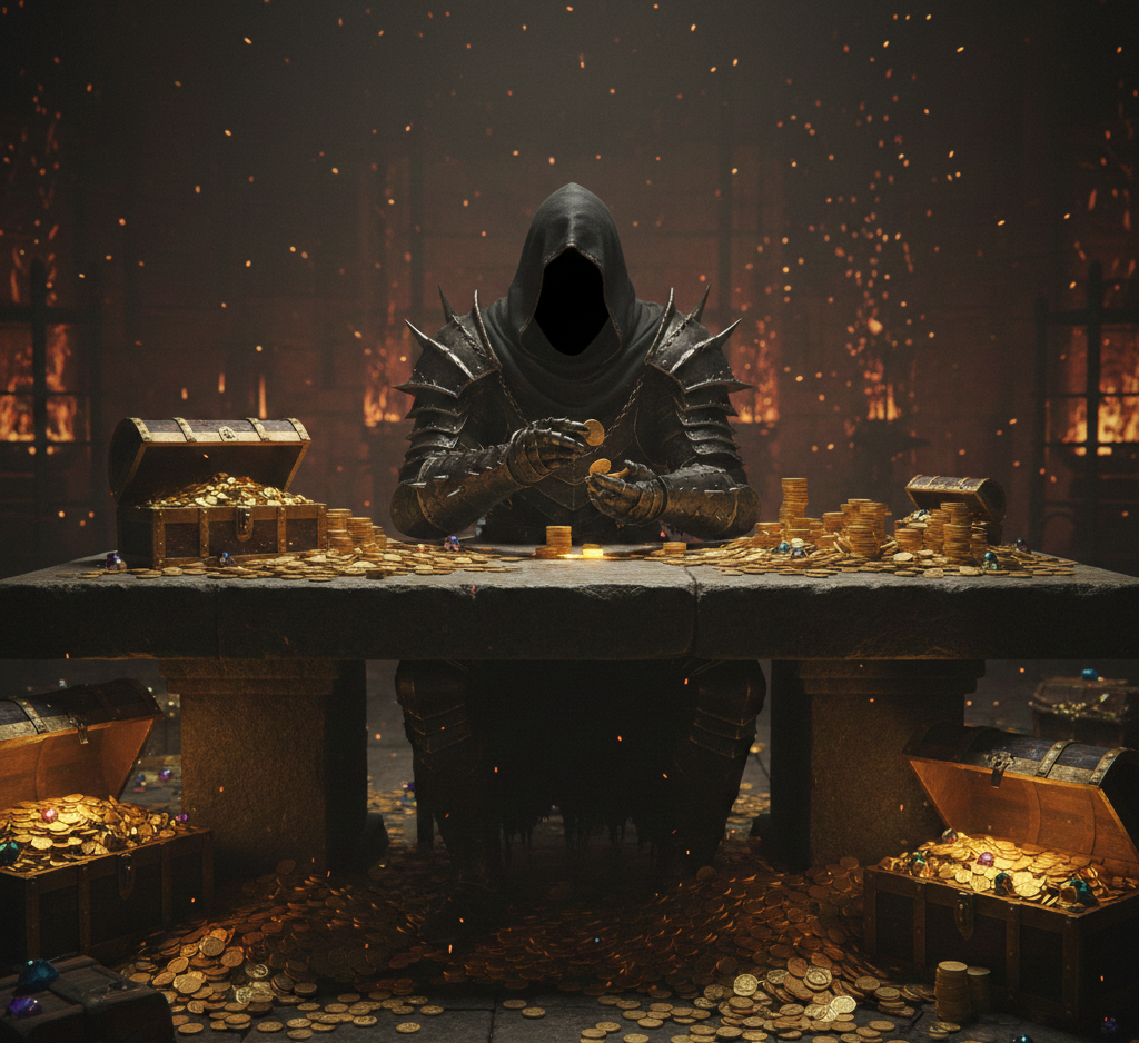 cavydev counting his gold coins