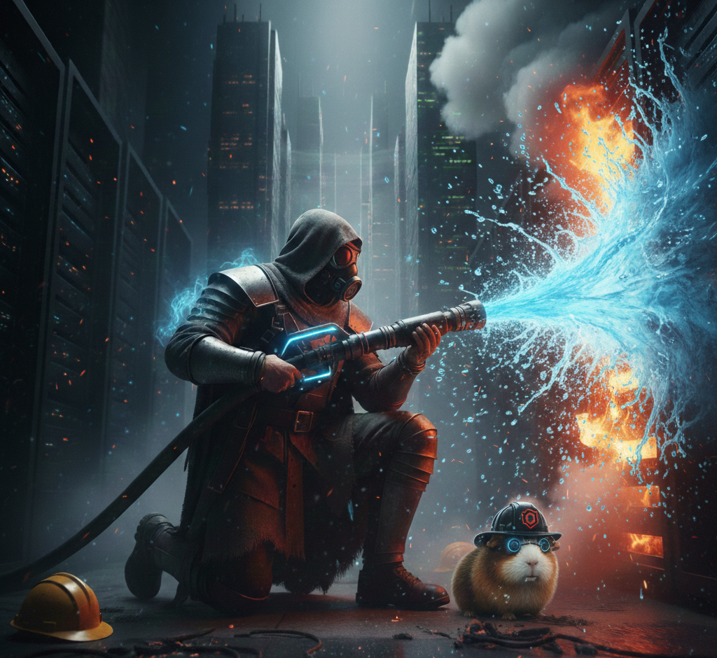 cavydev putting down a fire